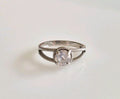 Sterling Silver Round Cut Cubic Zirconia Ring