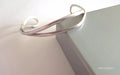 Antique Vintage 1905 Solid 925 Sterling Silver Open Cuff Bangle, London Assay