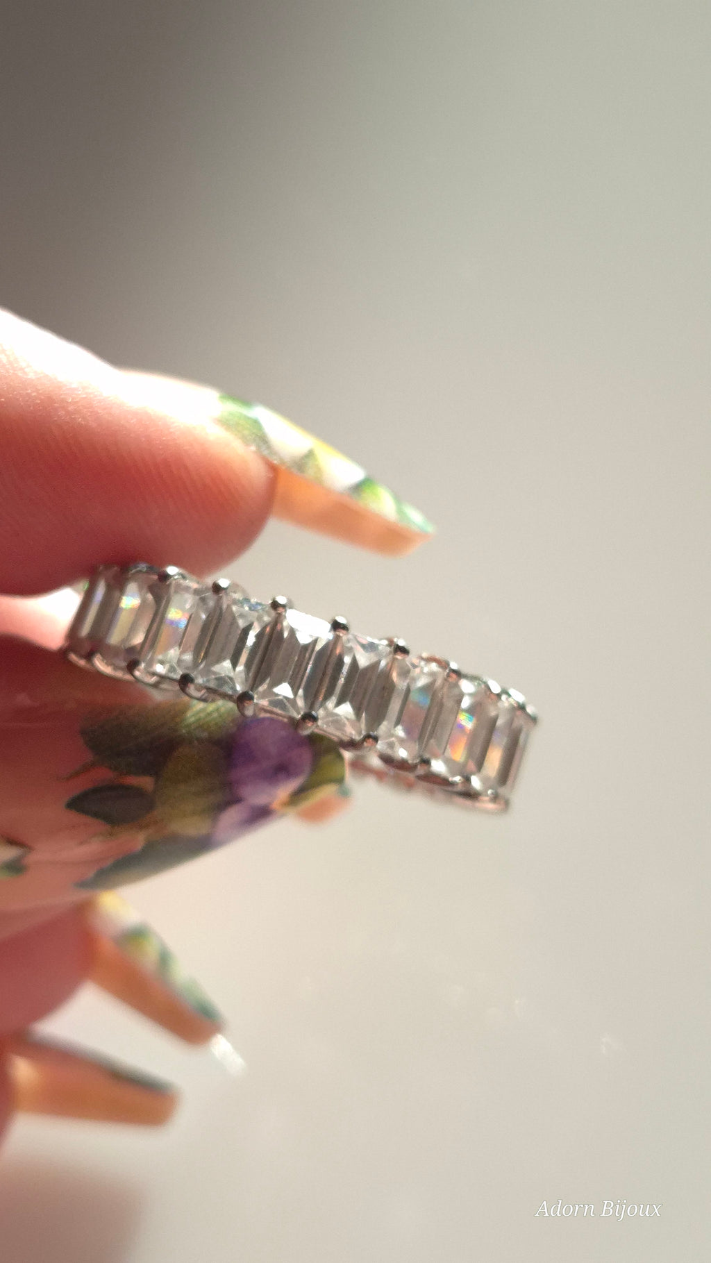 Eternity Band Ring with Glass Stones