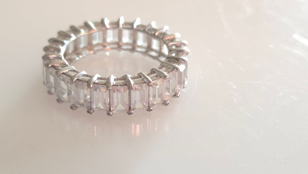 Eternity Band Ring with Glass Stones